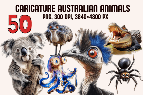 Download Caricature Australian Animals - Premium Resources