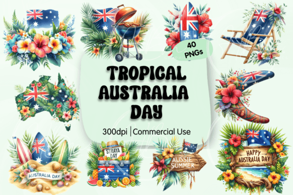Download Tropical Australia Day Clipart - Premium Bundle