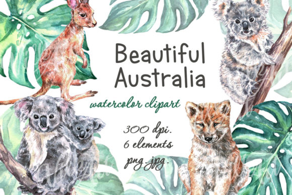 Download Beautiful Australia Watercolor Clipart - Premium Resources