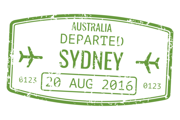Download Australia Airport Departation Stamp. Pas - Premium Resources