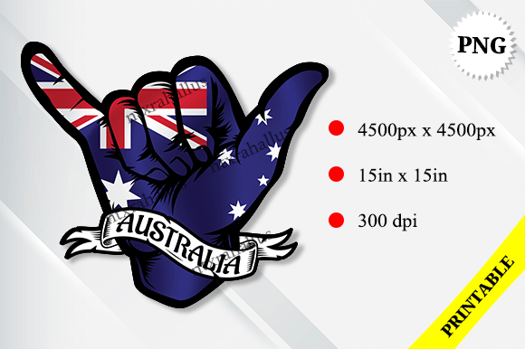 Download Australia Shaka Hand Flag - Premium Resources